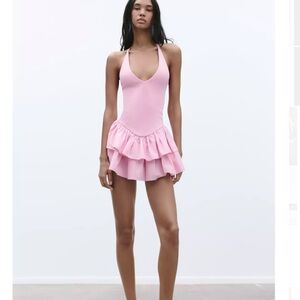Zara COMBINATION HALTER DRESS